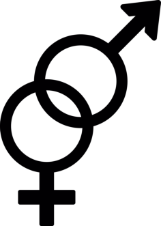 Male And Female Symbol Contour Svg Vector, Free Vectors File